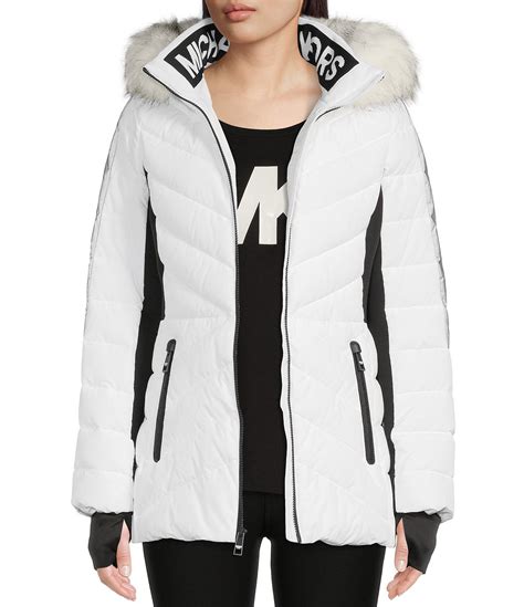 michael kors jacke weiß|michael kors white coat.